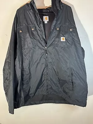 Carhartt Rockford Rain Defender Jacket Mens Xxl Coat Hooded Work 100247 • $45