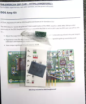 QRP DDS Amp Kit ~ UnBuilt W/ Assembly  Instructions ~ Ham Radio ~ RF Amp • $24.95