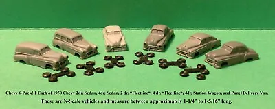 N Scale: 1950 Chevrolet  6-pack  Automobile Package - Fns • $10