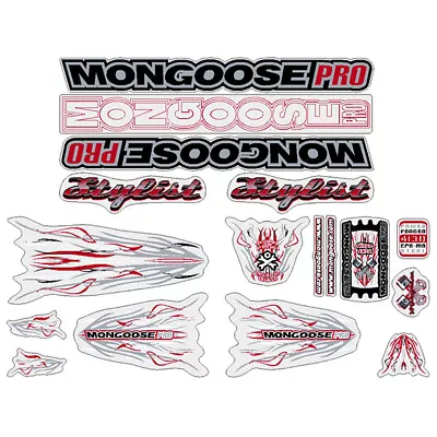 Mongoose - 2002 Stylist - For Yellow Frame Decal Set - Old School Bmx • $88