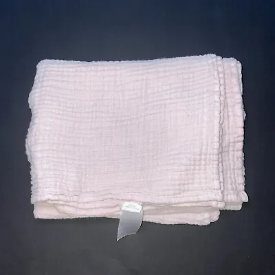 Kyle & Deena Baby Blanket Solid Light Pink Soft Muslin Swaddle Security Lovey • $5.99