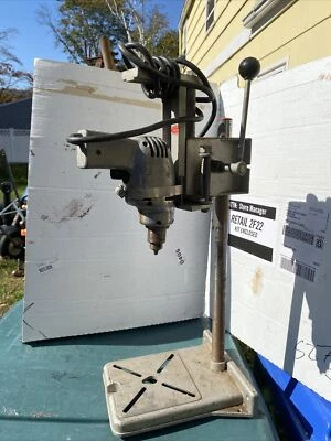 $99.99 • Buy 🔥VINTAGE 🇺🇸PORTABLE BENCH TOP DRILL PRESS STAND W/ 1/4 DRILL SOLID USA MADE ✅