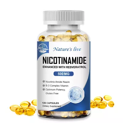 NATURE'S LIVE NIACINAMIDE VITAMIN B3 120 Pills NAD Supplement Anti-Aging • $12.74
