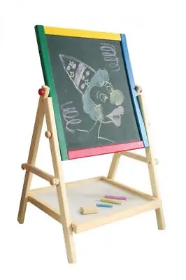 £22.49 • Buy Kids Easel Chalkboard Blackboard Whiteboard Black Board With Chalk & Eraser