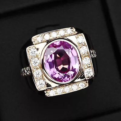 Delicate Lotus Pink Sapphire 5.40Ct 925 Sterling Silver Handmade Rings Size 8.25 • $23.99