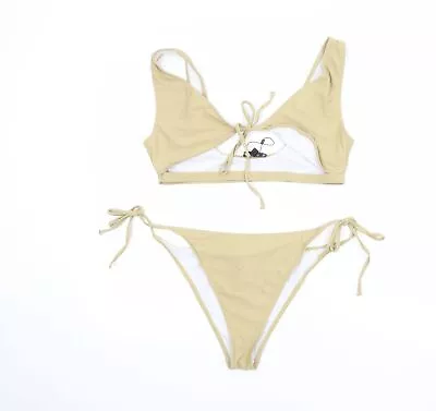 Missguided Womens Beige Polyamide Bikini Size 16 • £7