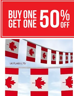 10 20 50 100 Metre Canada Day 1st July Canadian Maple Leaf Flag Bunting • £4.95