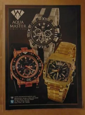 AQUA MASTER WRISTWATCH Watch Original Magazine Print Ad Advertising • $9.95