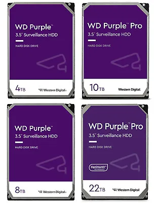 WD Purple 1T 2TB 4TB 6TB 8TB 10TB 12TB 14T 18T 22T Surveillance Hard Drive  3.5  • $199.98