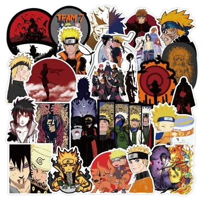 100pcs Naruto Anime Stickers Itachi Uchiha Sasuke Luggage Skateboard Laptop Car • £3.97