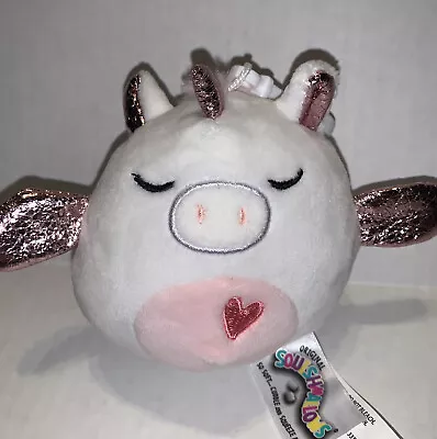 Squishmallow Raquel Pegasus Plush Clip On Keychain White Valentine's Hearts • $13.67