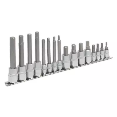 Sealey Hex Socket Bit Set 16pc 1/4  & 3/8 Sq Drive • $48.80