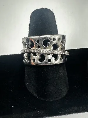 Pasquale Bruni 18k White Gold And Diamond Ring Italy • $1800