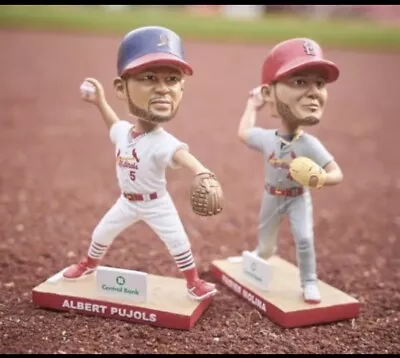 $90 • Buy Yadier Molina  Albert Pujols Pitching Bobbleheads St Louis Cardinals SGA Presale