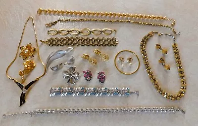 Vintage Lot ALL Signed TRIFARI Bracelets Earrings Necklaces Brooches + Sets • $81