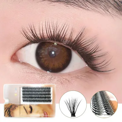 100 Clusters Mink Eyelashes False Eyelashes Natural Soft Individual Lashes Thick • $2.32