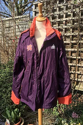 Adidas London 2012 Purple Lightweight Coat Men Size M • £26.99