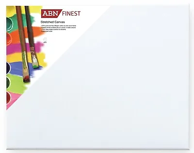 A4 Plain Blank Artist Canvas Board Stretched Painting Medium Large White 380gsm • £3.99