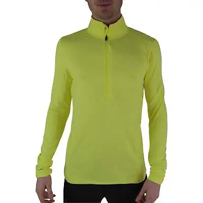 More Mile Half Zip Long Sleeve Mens Running Top - Yellow • £15.50