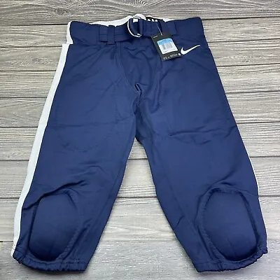 NWT Nike Men's Mach Speed Football Pants Sz Medium Navy Blue / White $85 MSRP • $19.99