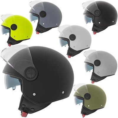 Casco Jet Moto Aperto Con Doppia Visiera - Casco Scooter Omologato ECE2206, Interni Removibili E Lavabili - Foto 12