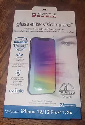 Zagg Glass Elite Visionguard+ Screen Protector For IPhone 12 12 Pro 11 & XR • $12