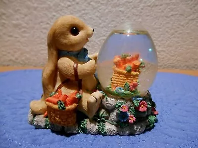 Mervyn's Bunny Figurine Snow Globe Easter Springtime 1998 • $15.99