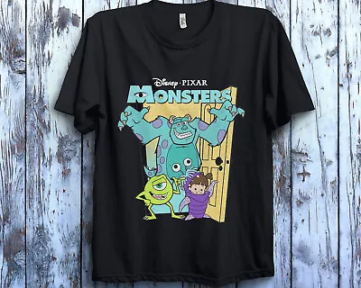 Disney Monsters Inc. Mike Sully Boo Group Poster Unisex Adult T-shirt Kid Tee • $23.99