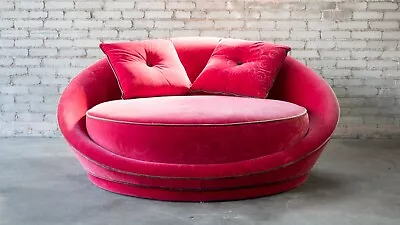 Milo Baughman Velvet Satellite Chaise Lounge Chair • $2400