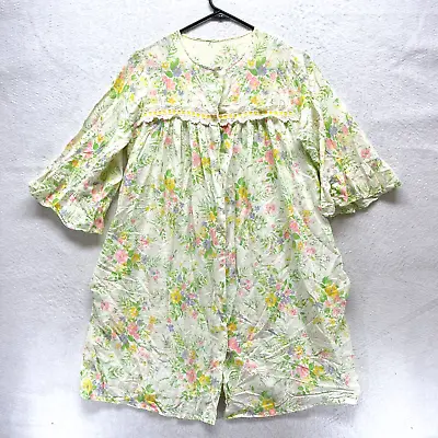 VINTAGE MR JAC By Bobbi Floral Nightgown Women's - Light Short Flutter Sleeves • $37.78