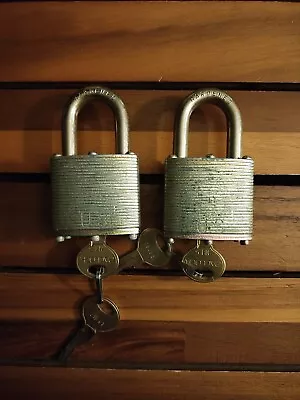 Lot Of 2 PACIFIC LOCK PADLOCK 100G US Military Set Serialized With 2 Keys  • $29.99