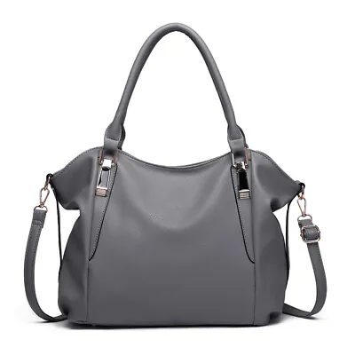 Ladies Soft Faux Leather Hobo Handbag Satchel Shoulder Tote Bag Women • £11.99