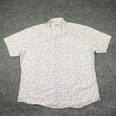 Peter Millar Shirt Mens Extra Large Beige O'ahu Magnum PI Seaside Cotton Stretch • $20.15
