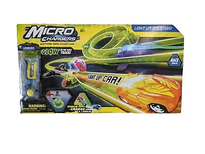 Micro Chargers Light Up Speedway Electronic Micro Racing Cars Crash COMPLETE • $25