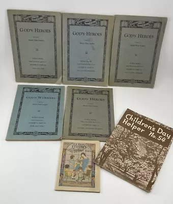 Vintage Children’s Sunday School Lesson Books Lot Of 7 Christian Religious • $16.77