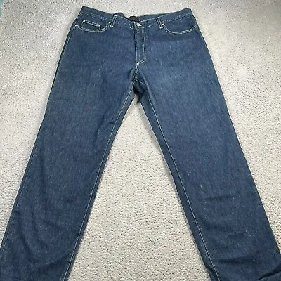 Versace Jeans Signature Men's 42x36 Zip Fly Straight Leg Medium Wash Denim Italy • $55