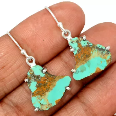 Natural Mexican Turquoise 925 Sterling Silver Earrings Jewelry CE30101 • $11.99