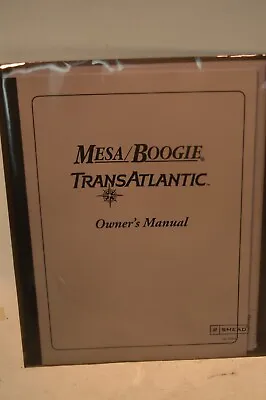 Mesa Boogie Transatlantic Owners Manual • $29