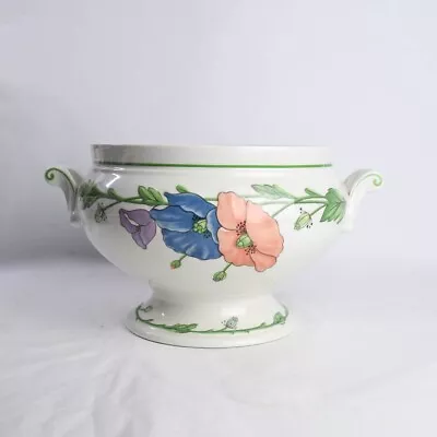 Villeroy And Boch Amapola Soup Tureen No Lid Or Floral Centerpiece Vase Anemones • $49.99