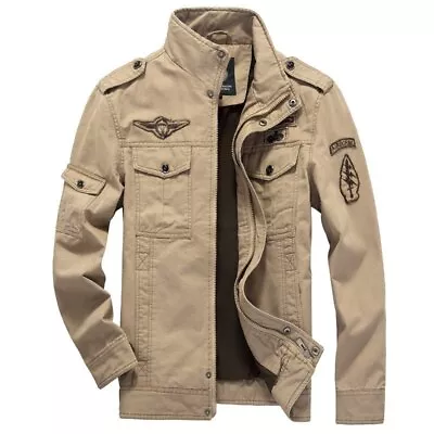 Men's Military Jacket Spring And Autumn Freight Jacket Cotton Jacket Slim Fit • $83.67