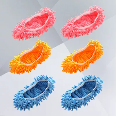 6 Pcs Floor Cleaning Foot Socks Microfiber Mop Slippers Duster Slippers • $11.64