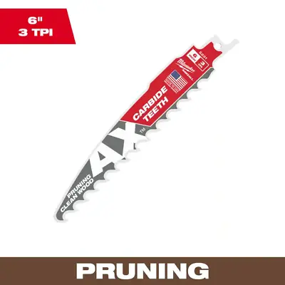 6 In. 3 TPI Pruning Carbide Teeth Wood Cutting SAWZALL Reciprocating Saw Blade ( • $8.69