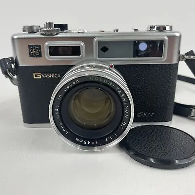 Vtg Yashica Electro 35 GSN 35mm Rangefinder Film Camera W/ 45mm Lens Japan READ • $29.99