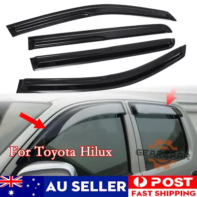 Weather Shields Window Visors Fit For Toyota Hilux 05-15 SR SR5 KUN26R Wind Sun • $33.99