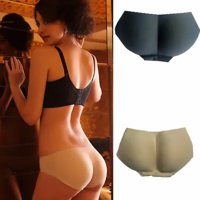 Women Padded Buttock Shapewear Underwear Briefs Knickers Bum Lift Enhancer Pants • £10.74