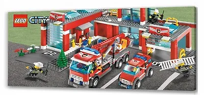 £14.49 • Buy Lego City Fire Service Kids Bedroom Canvas Picture