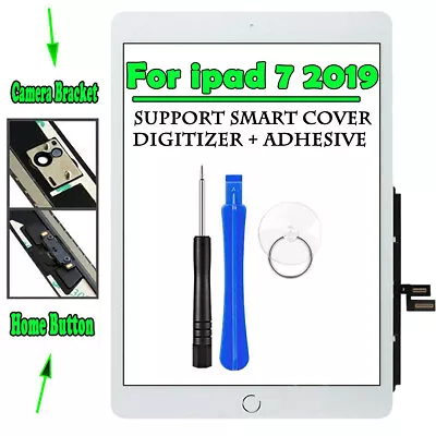 For 2019 IPad 7th Gen Touch Screen Replacement Front Digitizer White Genuine IC • £14.29