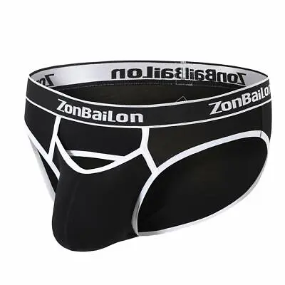 ZONBAILON Men's Sexy Low Waist Brief Pocket Panties No Ride Up Sports Briefs • $9.91