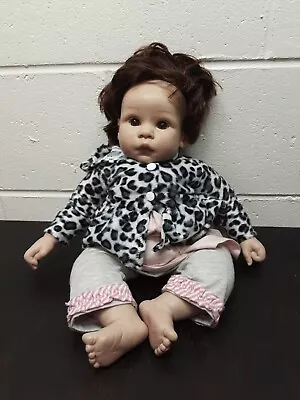 Lee  Middleton By Reva Newborn Nursery Baby Doll Brown Hair & Eyes • $29.99