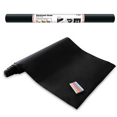 EZ Blackboard Sticker Removable Adhesive Chalkboard Paper 210*43cm + 5 Chalks • £6.99
